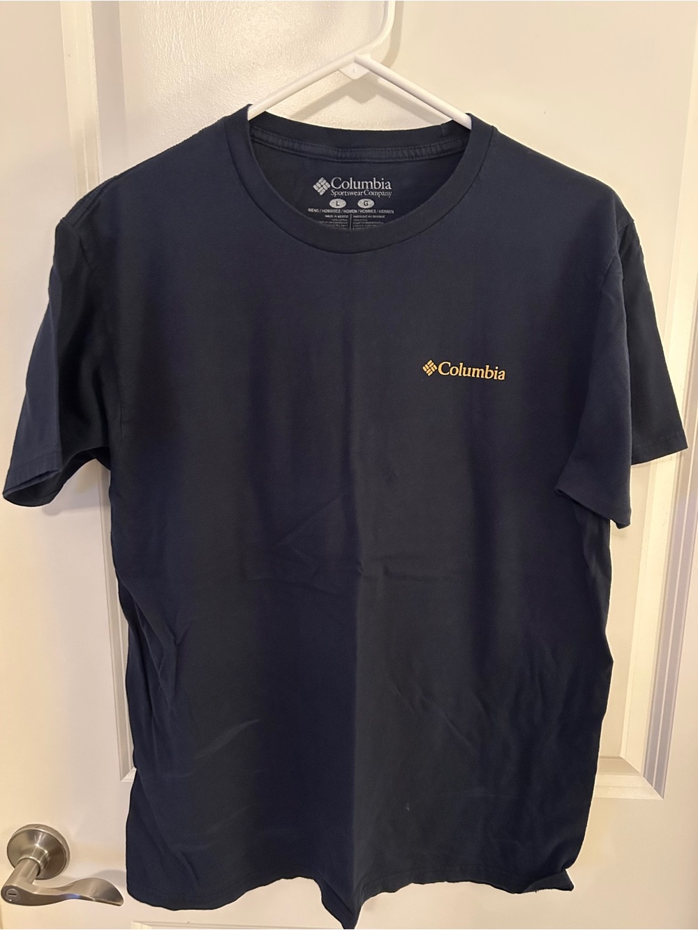 Columbia Navy Short-Sleeve Logo T-Shirt with Gold Accent